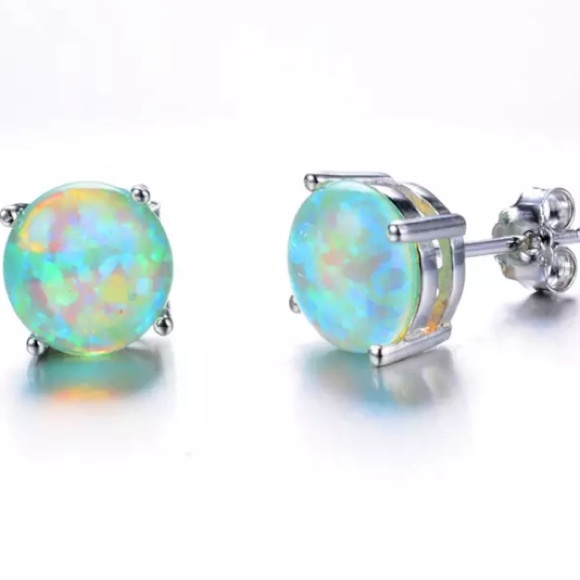 Jewelry - Opal Sterling Silver Earrings